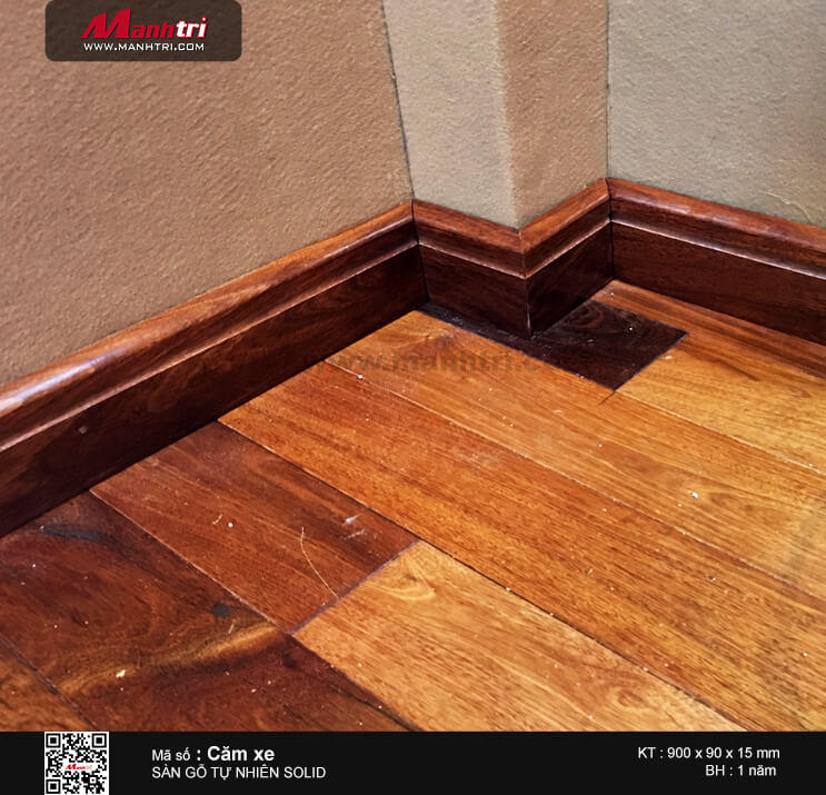 Thi công sàn gỗ tự nhiên Căm Xe Solid tại Lãnh Binh Thăng
