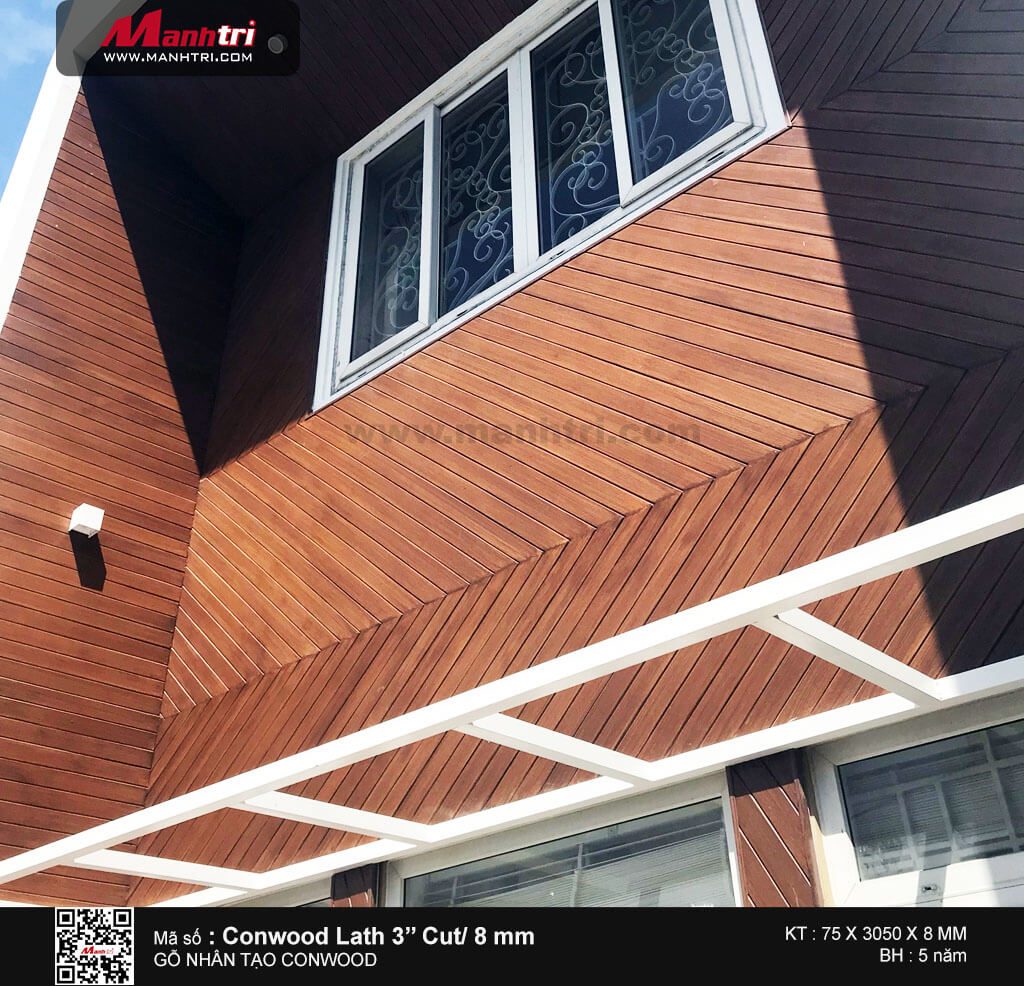 Thi công gỗ Conwood ốp trần Lath 3 Cut/ 8 mm tại Q.12