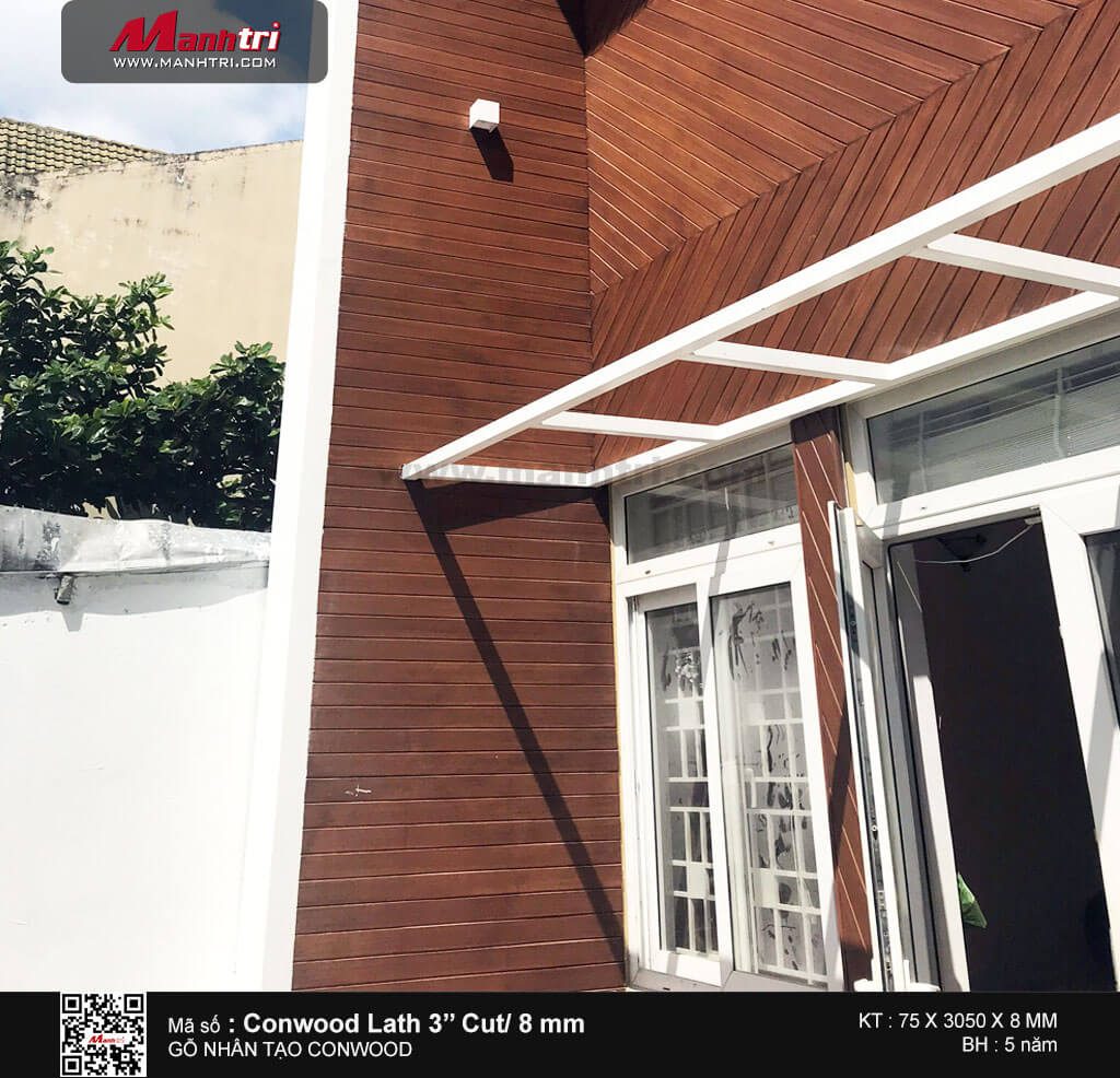 Thi công gỗ Conwood ốp trần Lath 3 Cut/ 8 mm tại Q.12