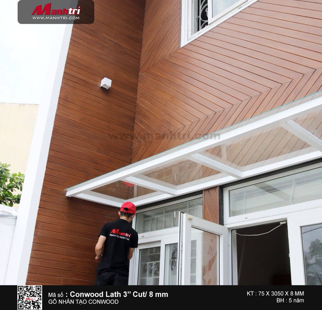 Thi công gỗ Conwood ốp trần Lath 3 Cut/ 8 mm tại Q.12