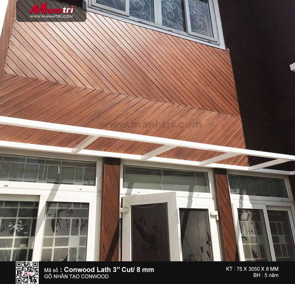 Thi công gỗ Conwood ốp trần Lath 3 Cut/ 8 mm tại Q.12