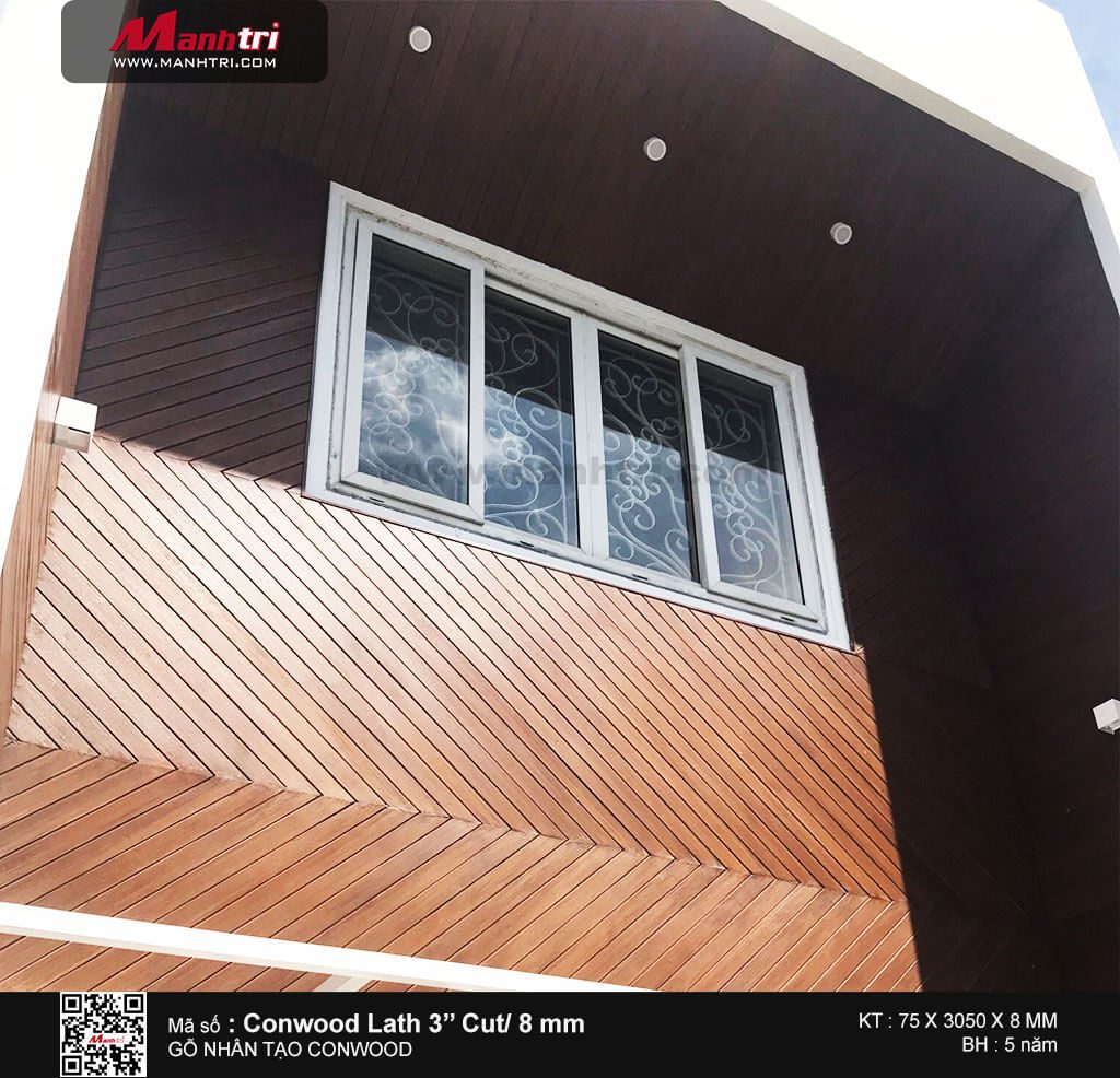 Thi công gỗ Conwood ốp trần Lath 3 Cut/ 8 mm tại Q.12