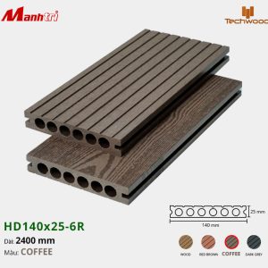Sàn gỗ Nhựa Techwood HD140x25-6R-Coffee