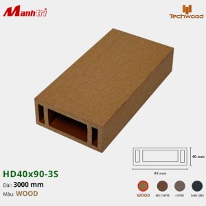 Thanh lam gỗ Techwood HD40x90-3S-Wood