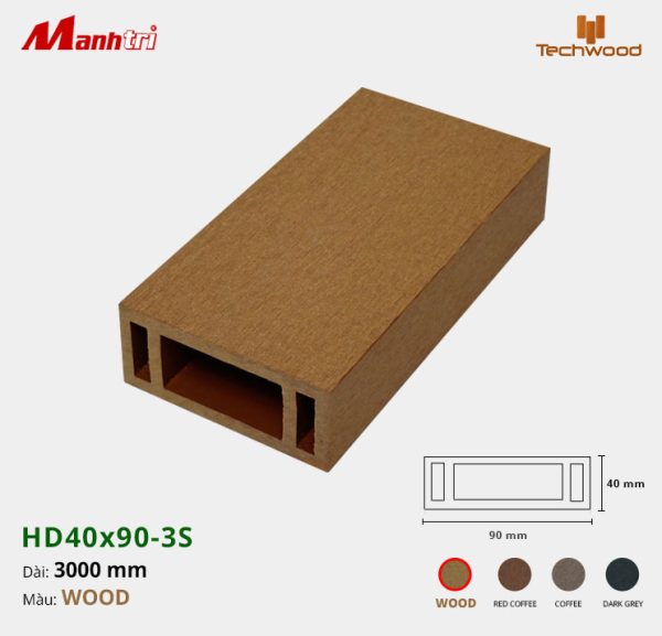 Thanh lam gỗ Techwood HD40x90-3S-Wood