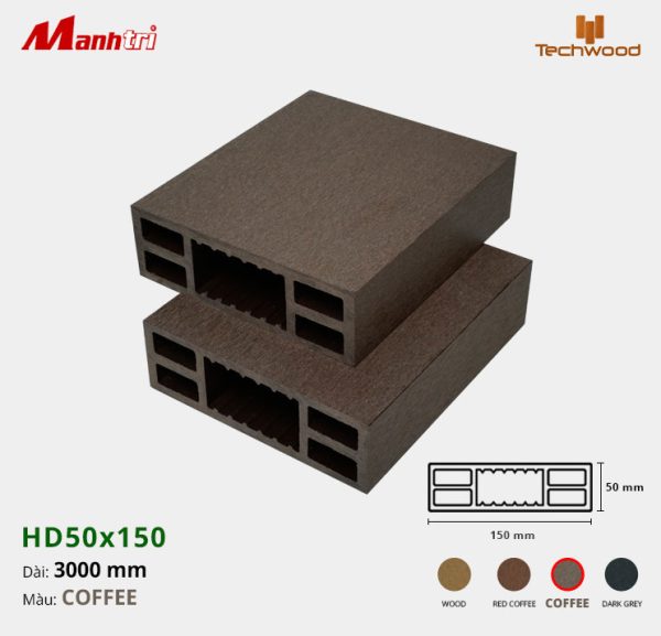 Thanh lam gỗ Techwood HD50x150-Coffee