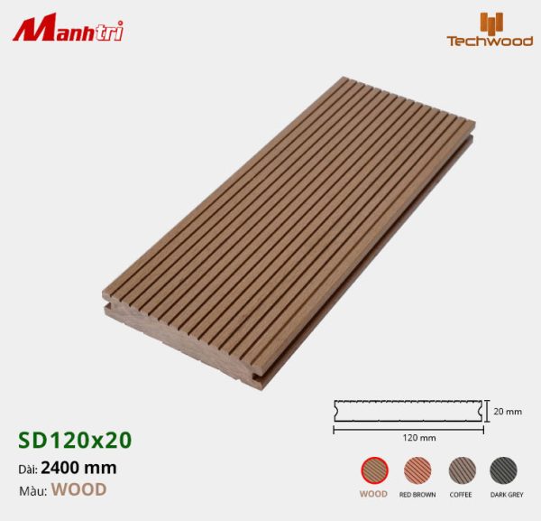 Sàn gỗ nhựa Techwood SD120x20-Wood
