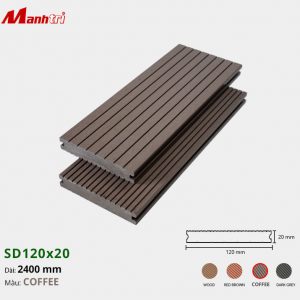 Sàn gỗ nhựa SD120x20-Coffee