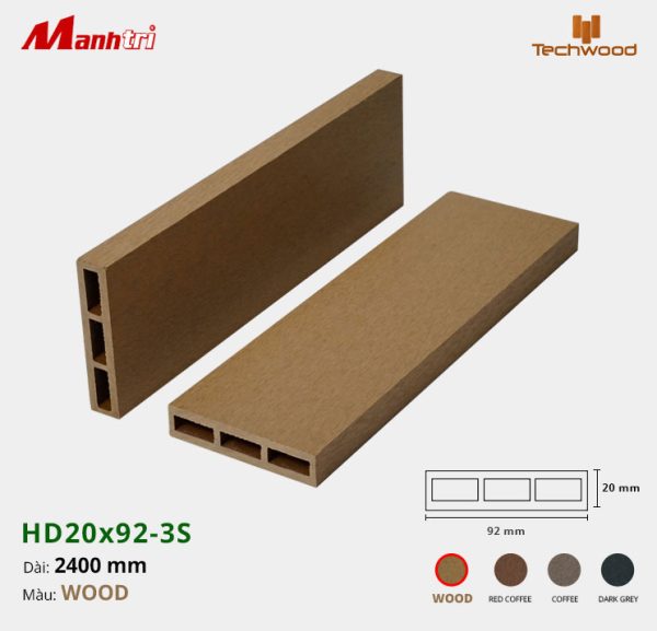 Thanh lam gỗ Techwood HD20x92-3S-Wood