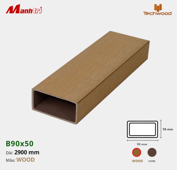 Thanh lam gỗ Techwood B90x50-Wood