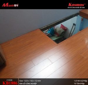 thi công sàn gỗ Komos KB1886