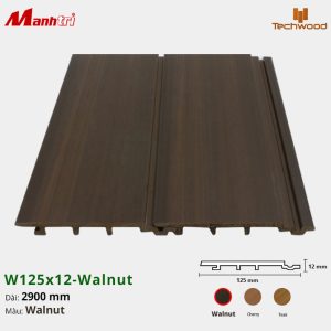 Gỗ Nhựa Ốp Tường,Trần Techwood W125x12-Walnut