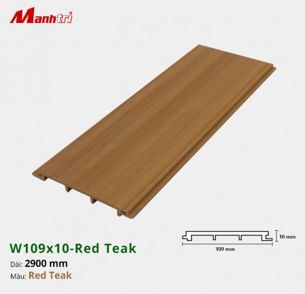 Gỗ Nhựa Ốp Tường,Trần Techwood W125x12-Red Teak
