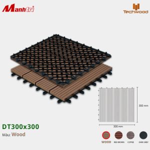 Vỉ gỗ nhựa lót sàn Techwood DT300x300-Wood