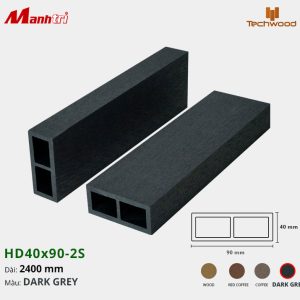 Thanh lam gỗ Techwood HD40x90-2S-Dark Grey