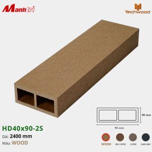 Thanh lam gỗ Techwood HD40x90-2S-Wood
