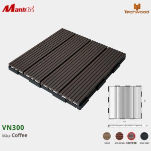 Vỉ gỗ nhựa lót sàn Techwood VN300-Coffee