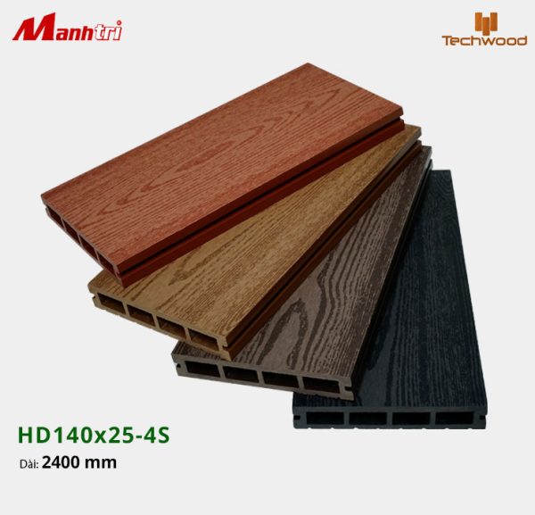 Sàn gỗ Nhựa Techwood HD140x25-4S-Dark Grey