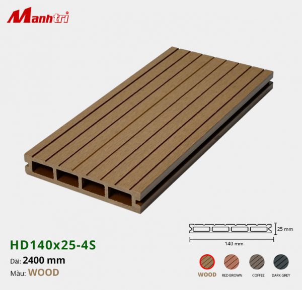 Sàn gỗ Nhựa HD140x25-4S-Wood
