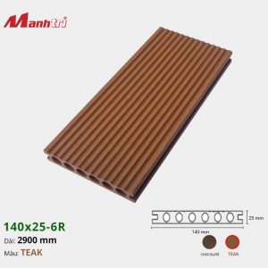 Sàn gỗ nhựa Techwood 140x25-6R-Teak