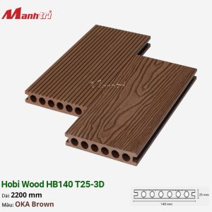 Sàn Gỗ Nhựa Hobi Wood HB140 T25-3D