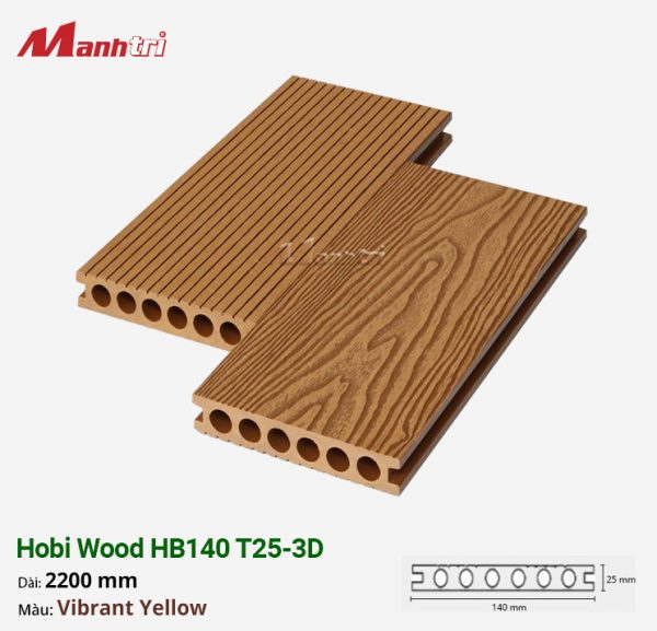 Sàn Gỗ Nhựa Hobi Wood HB140 T25-3D