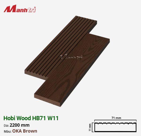 Gỗ Nhựa Ốp Tường, Trần Hobi Wood HB71 W11