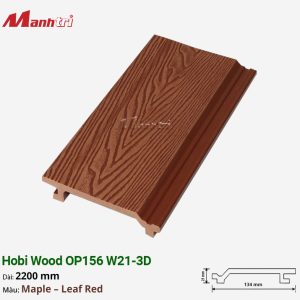 Gỗ Nhựa Ốp Tường, Trần Hobi Wood OP156 W21-3D