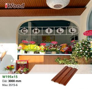 Tấm ốp iWood W195x15-3S15-6 ốp trang trí