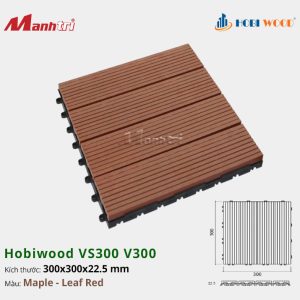 vỉ gỗ nhựa hobiwood Vs300 V300 Maple Leaf Red
