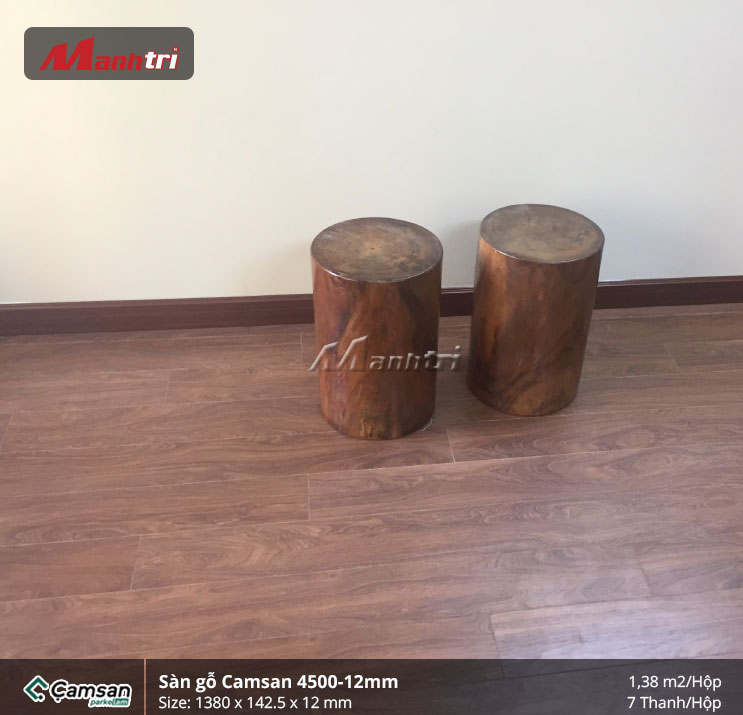 công trình sàn gỗ Camsan 4500-12mm