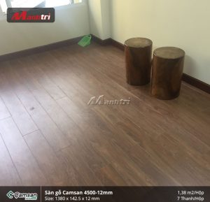công trình sàn gỗ Camsan 4500-12mm