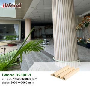 Tấm lam sóng nhựa iWood ốp cột