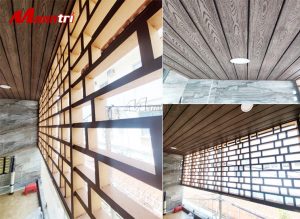 gỗ nhựa composite trang trí trần và thanh lam cửa sổ