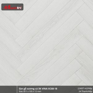 Sàn gỗ xương cá 3K Vina XC68-18