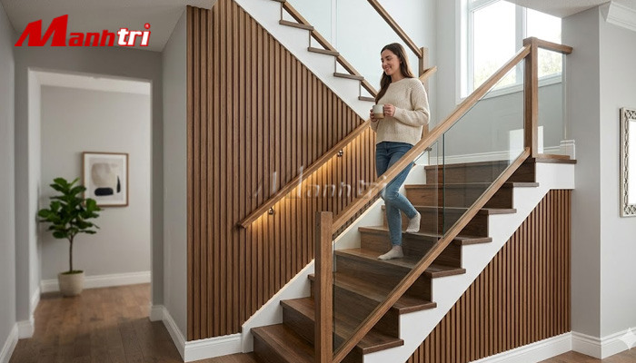 Sàn nhựa xương cá herringbone Glotex US109 công trình thực tế