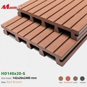 Sàn nhựa HD140x20-G-Red Brown