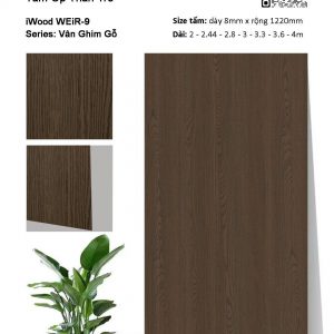 Tấm ốp than tre film vân ghim gỗ
