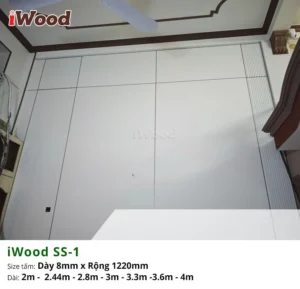 tấm ốp đa năng than tre vân đơn sắc iWood SS-1