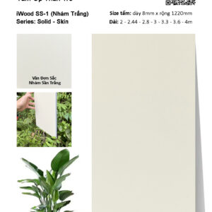 Tấm ốp than tre vân đơn sắc iWood SS-1