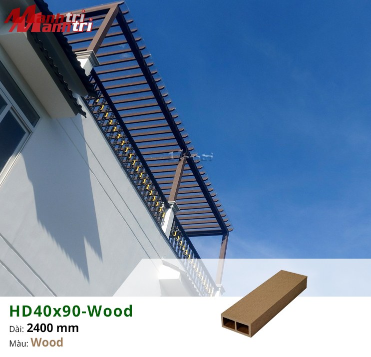Lam che nắng gỗ nhựa mặt tiền đẹp 2026