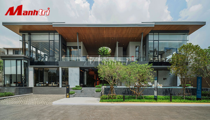 Giấy dán tường phòng khách hoa văn