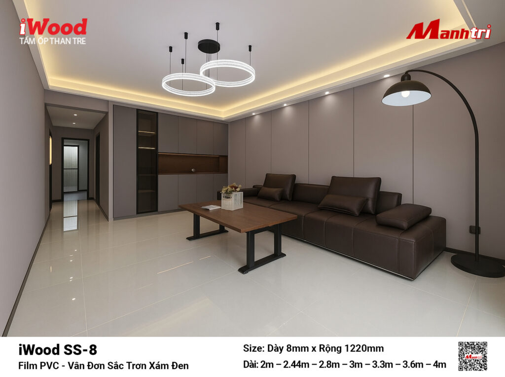 Tấm ốp than tre vân đơn sắc