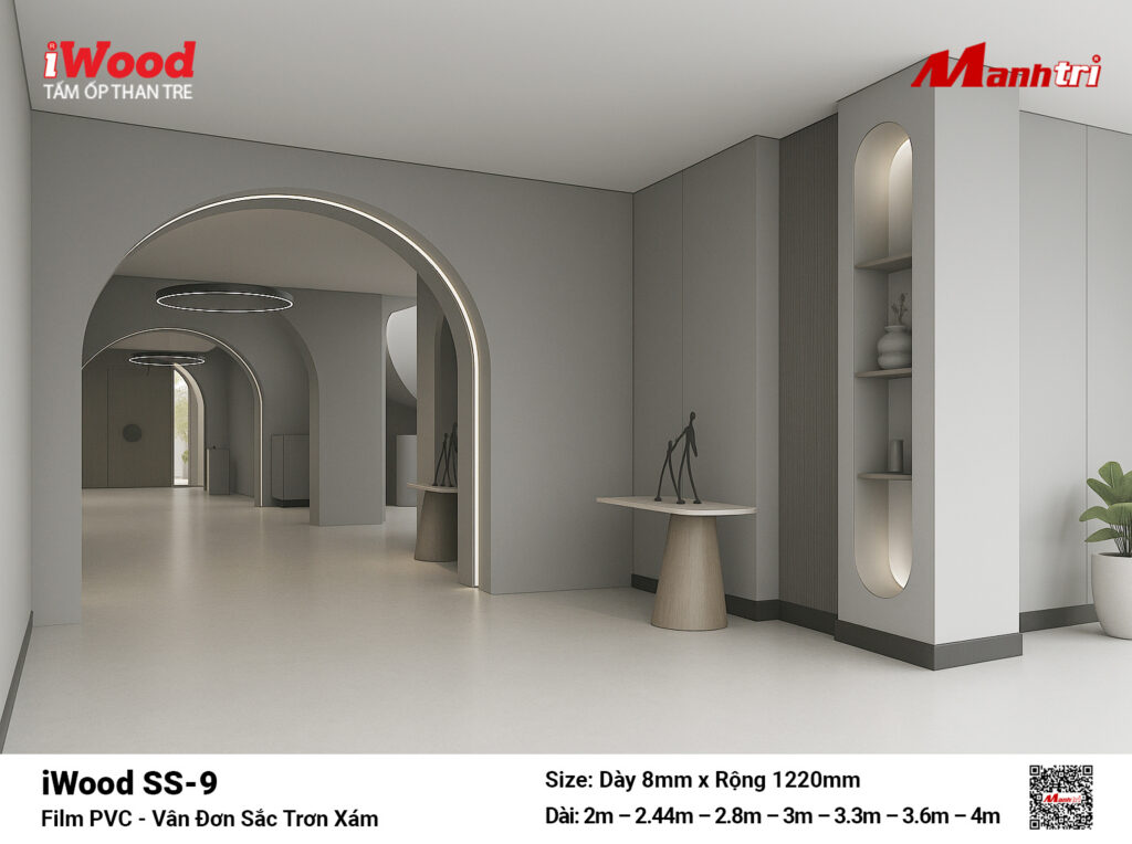 Tấm ốp than tre vân đơn sắc iWood