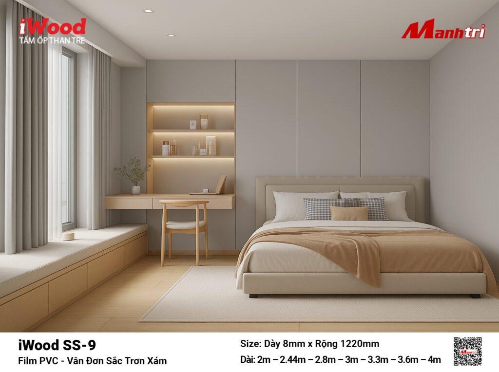 Tấm ốp than tre vân đơn sắc iWood