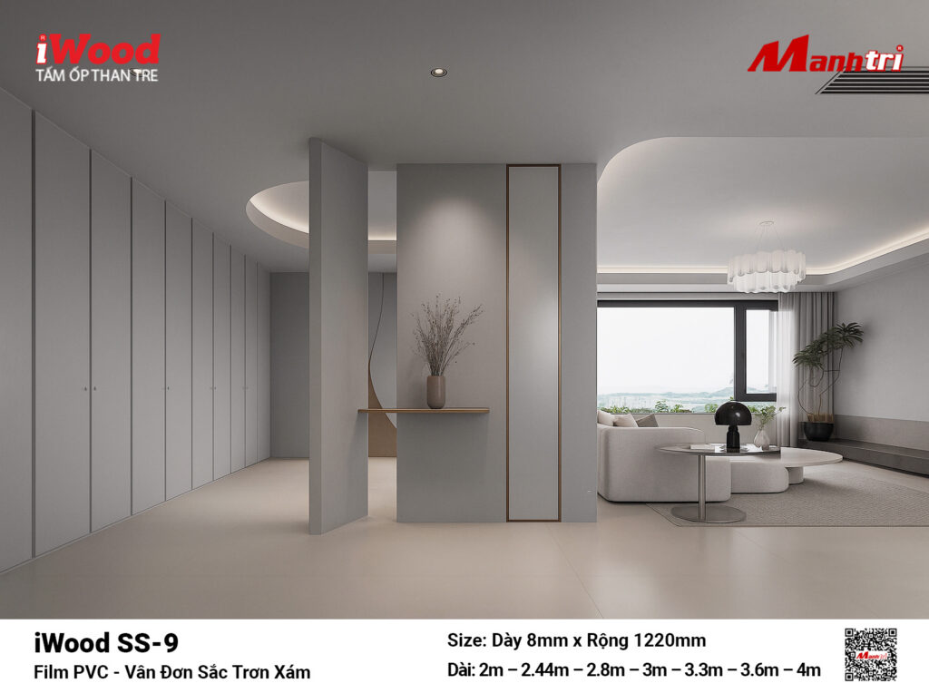 Tấm ốp than tre vân đơn sắc iWood