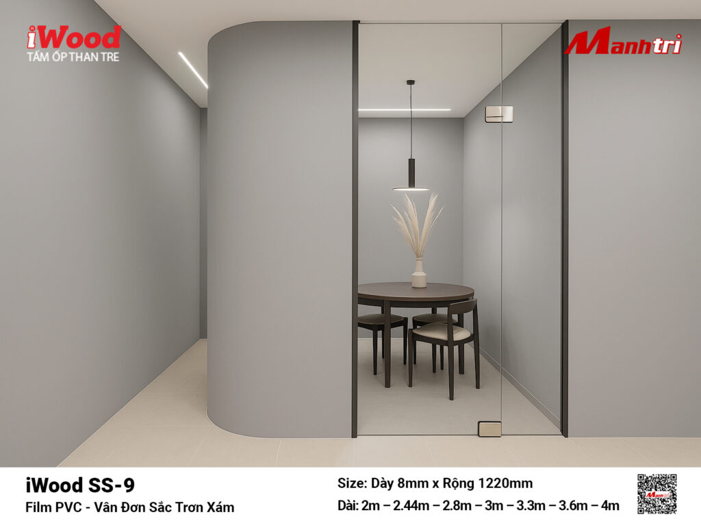 Tấm ốp than tre vân đơn sắc iWood