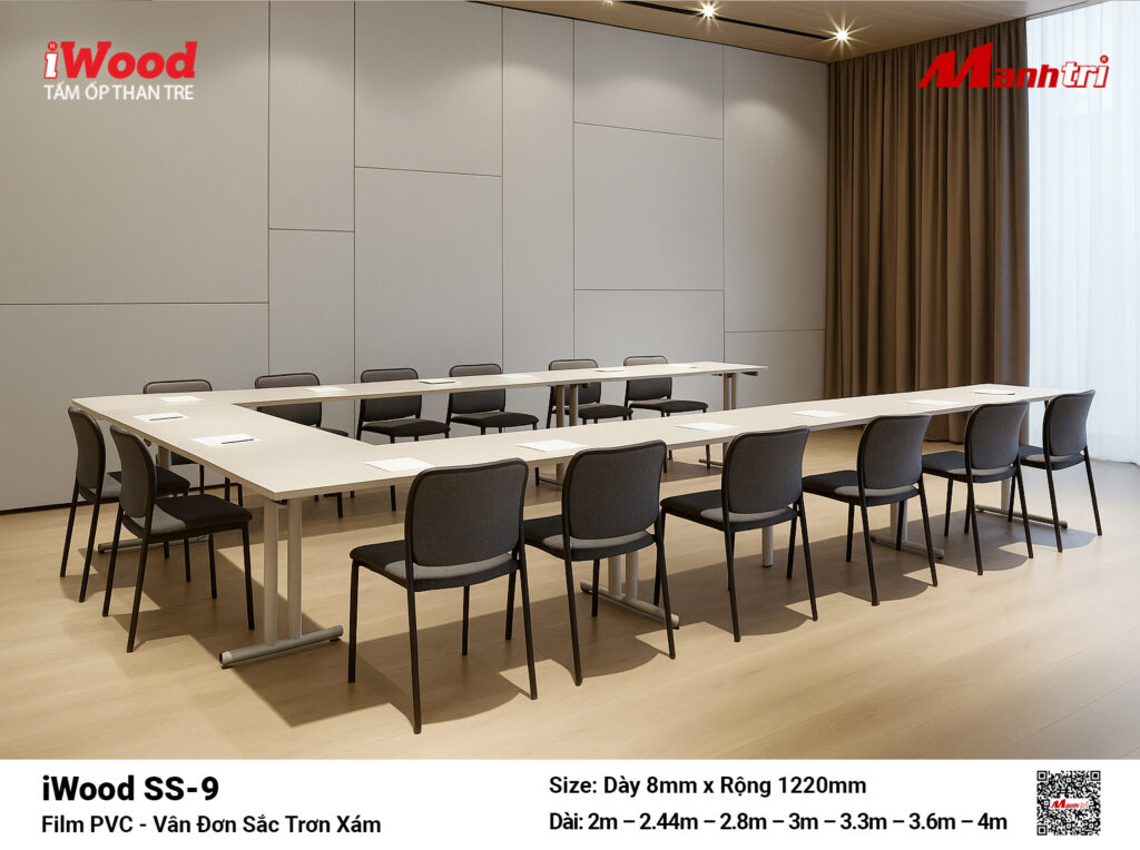 Tấm ốp than tre vân đơn sắc iWood