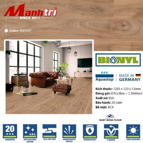 Bảng giá sàn gỗ công nghiệp Binyl