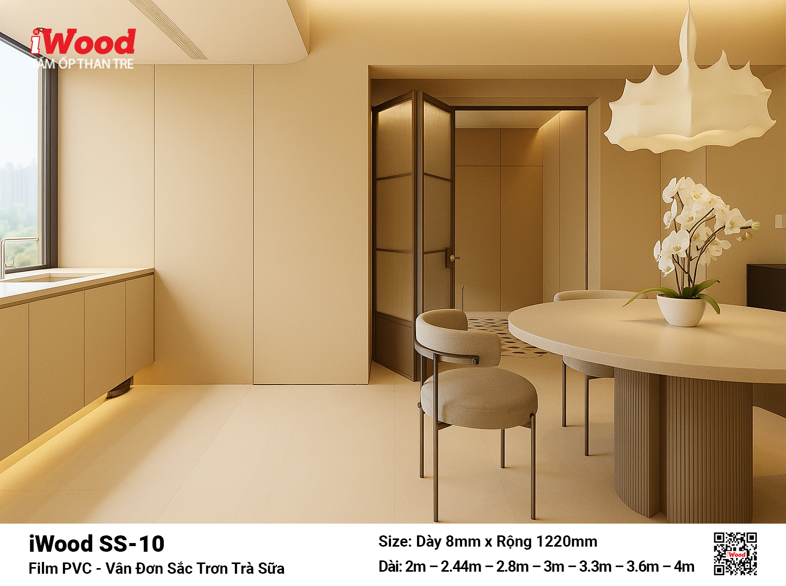 Tấm ốp than tre vân đơn sắc iWood SS-10